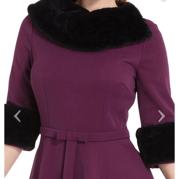 Rockabilly Pinup Girl Voodoo Vixen Vintage Retro 1950/1950 Dress NWT Belle Fur M - Picture 8 of 10